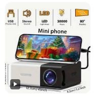 Portable projector, 1080P mini projector, home theater projector, office projector, mini projector deal بروجيكتور محمول، بروجيكتور صغير، سينما منزلية، جهاز عرض للمكتب
