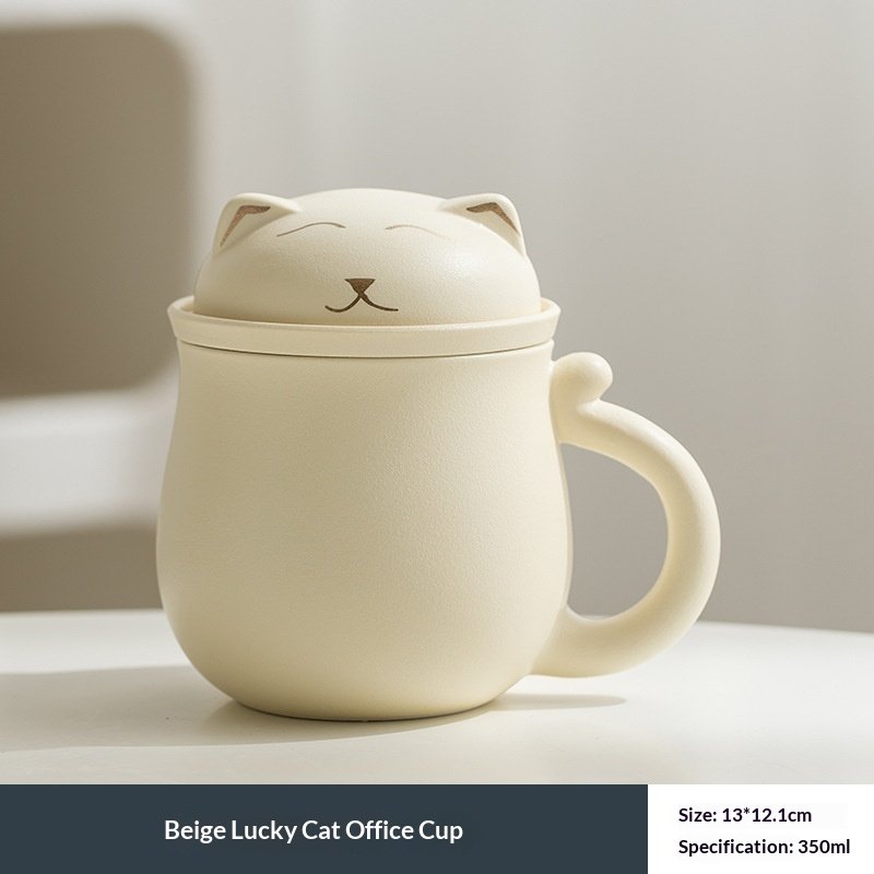 Ceramic Tea Infuser Cup With Separate Tea And Water Compartments - Image 4