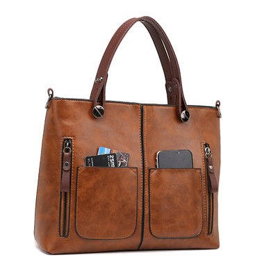 Retro Large-capacity Handbags Simple Crossbody Shoulder Bags For Women - Image 3